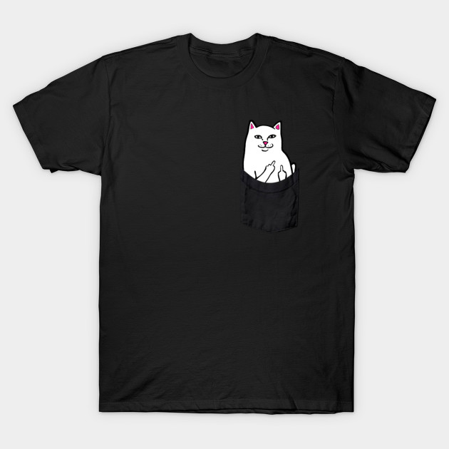cat pocket middle finger